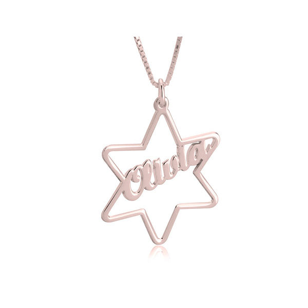 Star Pendant Name Necklace