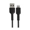 Startech 15Cm Durable Black Usb A To Lightning Cable Mfi Certified