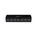 Startech 7 Port Superspeed Usb Hub With Adapter Black