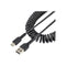 Startech Usb A To C Charging Cable 50Cm Coiled Cable Black