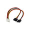 Startech 12In Lp4 To 2X Sata Power Y Cable Adapter