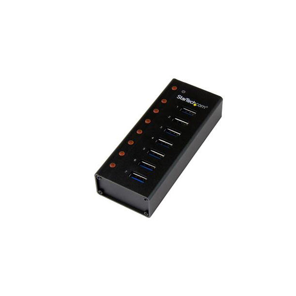 Startech 7 Port Usb 3 Hub Desktop Or Wall Mountable Metal Enclosure