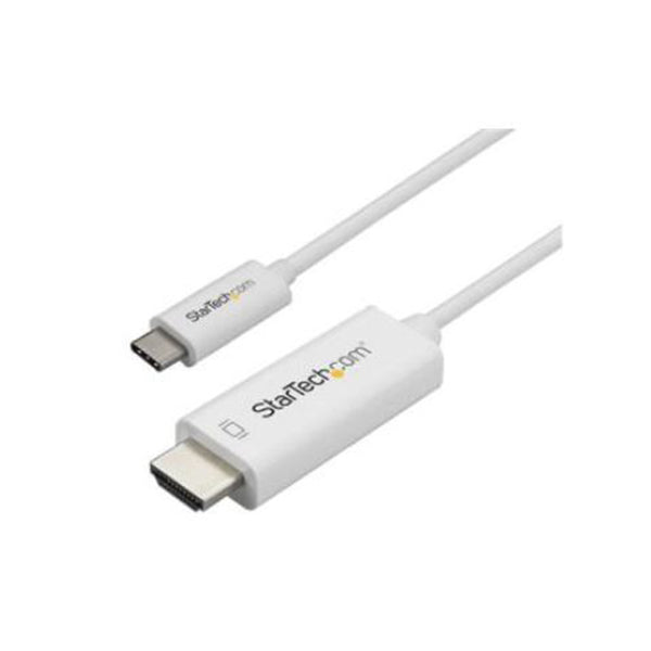 Startech Usb C To Hdmi Cable 1M White 4K At 60Hz