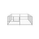 Steel Dog Kennel Silver 6