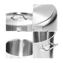 17L Wide Stock Pot And 50L Top Grade Thick Stainless Steel Stockpot