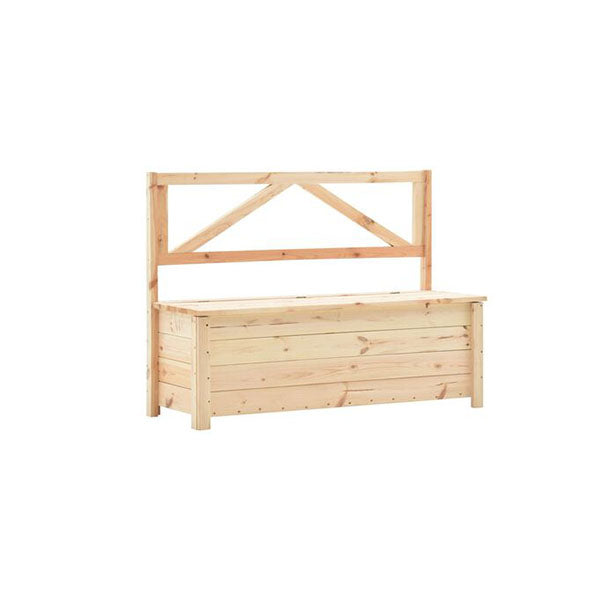 Storage Bench Solid Pine Wood 120 Cm