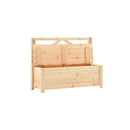 Storage Bench Solid Pine Wood 120 Cm