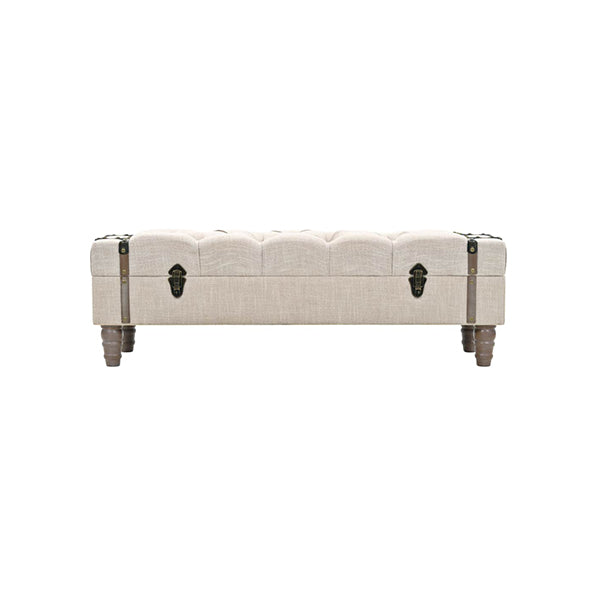 Storage Bench Solid Wood And Steel