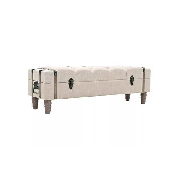 Storage Bench Solid Wood And Steel