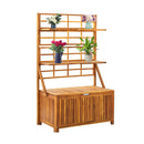Storage Box With Trellis 99 X 55 X 160 Cm Solid Acacia Wood