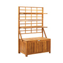 Storage Box With Trellis 99 X 55 X 160 Cm Solid Acacia Wood