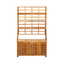 Storage Box With Trellis 99 X 55 X 160 Cm Solid Acacia Wood