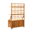 Storage Box With Trellis 99 X 55 X 160 Cm Solid Acacia Wood