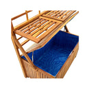 Storage Box With Trellis 99 X 55 X 160 Cm Solid Acacia Wood