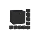 Storage Boxes 10 Pcs Non Woven Fabric 32 X 32 X 32 Cm Black
