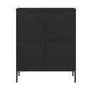 Storage Cabinet Black Steel
