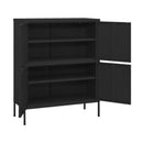 Storage Cabinet Black Steel