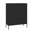 Storage Cabinet Black Steel