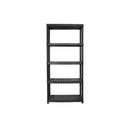 Storage Shelf 5 Tier Black Plastic