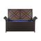 Storage Bench With Cushion 138 Cm Poly Rattan Brown