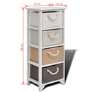 Storage Cabinet 4 Drawers Wood