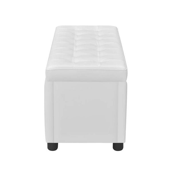 Storage Ottoman Artificial Leather White