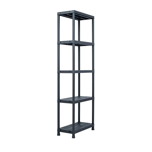 Storage Shelf Rack Black 125 Kg 60 X 30 X 180 Cm Plastic