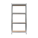 Storage Shelf Silver 80 X 40 X 160 Cm Steel And Mdf