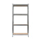 Storage Shelf Silver 80 X 40 X 160 Cm Steel And Mdf