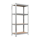 Storage Shelf Silver 80 X 40 X 160 Cm Steel And Mdf
