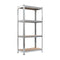 Storage Shelf Silver 80 X 40 X 160 Cm Steel And Mdf
