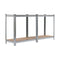 Storage Shelf Silver 80 X 40 X 160 Cm Steel And Mdf