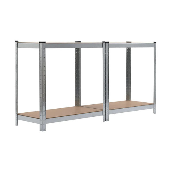 Storage Shelf Silver 80 X 40 X 160 Cm Steel And Mdf