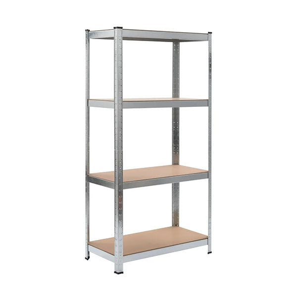 Storage Shelf Silver 80 X 40 X 160 Cm Steel And Mdf