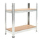 Storage Shelves 3 Pcs Silver 75 X 30 X 172 Cm Steel And Mdf