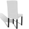 Straight Stretchable Chair Cover (6 Pcs) - White