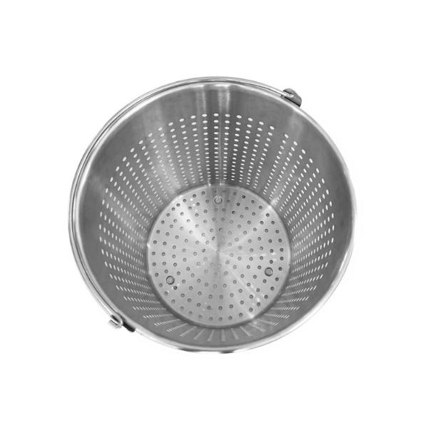 2 Pcs 98L Stainless Steel Perforated Pasta Strainer With Handle