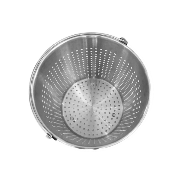 2 Pcs 71L Stainless Steel Perforated Pasta Strainer With Handle