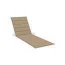 Sun Lounger Cushion Beige 200 X 60 X 3 Cm Fabric