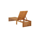 Sun Lounger Solid Acacia Wood Adjustable Backrest