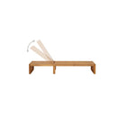 Sun Lounger Solid Acacia Wood Adjustable Backrest