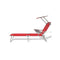 Sun Lounger With Canopy Steel Red
