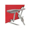 Sun Lounger With Canopy Steel Red