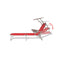 Sun Lounger With Canopy Steel Red