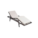 Sun Lounger Poly Rattan Brown With Cushion