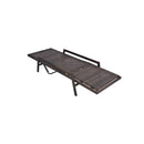 Sun Lounger Poly Rattan Brown With Cushion