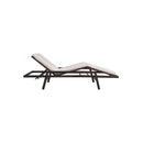 Sun Lounger Poly Rattan Brown With Cushion