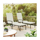Sun Loungers 2 Pcs With Footrest Pe Rattan Brown