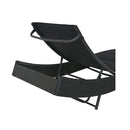 Sun Lounger Poly Rattan And Textilene Black