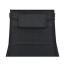 Sun Lounger Poly Rattan And Textilene Black